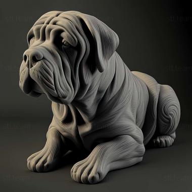 3D model Neapolitan Mastiff dog (STL)